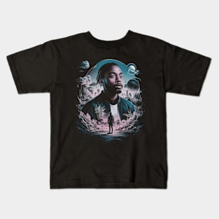 Kendrick Lamar in a dreamlike landscape Kids T-Shirt